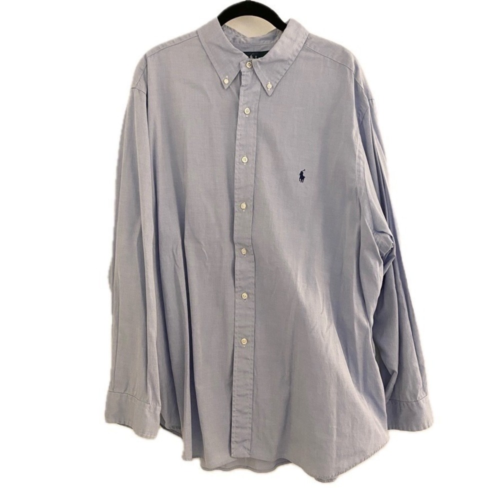 Ralph Lauren Classic Fit Oxford Button Down Pony Logo Blue Long Sleeve‎ 18 34/35